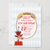 キュートサーカスベア誕生日 招待状 (正面)