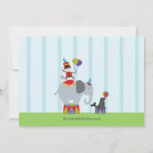 キュートサーカス子供の誕生日パーティの招待状 招待状 (裏面)