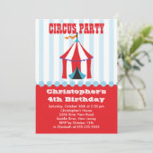 キュートサーカス子供の誕生日パーティの招待状 招待状 (スタンド正面)