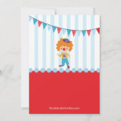 キュートサーカス子供の誕生日パーティの招待状 招待状 (裏面)