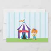キュートサーカス子供の誕生日パーティの招待状 招待状 (裏面)