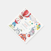 キュートサーカス子供の誕生日パーティー スタンダードカクテルナプキン (角)