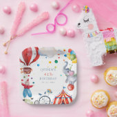 キュートサーカス子供の誕生日パーティー ペーパープレート (パーティー)