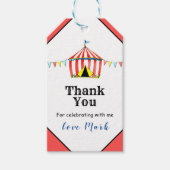 キュートサーカス誕生日メッセージカード ギフトタグ (正面)