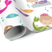 キュートザシーマーメイドラッピング紙 ラッピングペーパー (ロールコーナー)