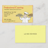 キュートシェフカートゥーンイラストレーション |おもしろい食品サービス 名刺 (正面/裏面)