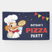 キュートシェフキッズピザ誕生日パーティー 横断幕 (横)