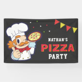 キュートシェフキッズピザ誕生日パーティー 横断幕 (横)