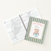 キュートシェフベアーウォーターイラストレーションレシピ ノートブック (内部)