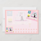 キュートシックスステファニースウィートレトロキャラクターアート 招待状 (裏面)