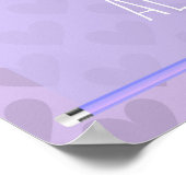 キュートシックパステルラベンダーやる気を起こさせる ポスター (角)