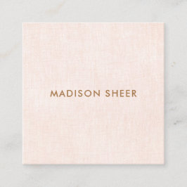 キュートシックライトピンク美しいサロン スクエア名刺