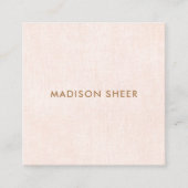 キュートシックライトピンク美しいサロン スクエア名刺 (正面)