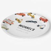 キュートシティカーズ交通誕生日紙プレート ペーパープレート (アングル)