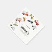 キュートシティカーズ誕生日招待状 スタンダードカクテルナプキン (角)