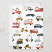 キュートシティカーズ誕生日招待状 招待状 (裏面)