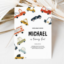 キュートシティカーズ誕生日招待状