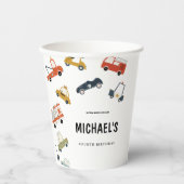 キュートシティカーズ誕生日 紙コップ (正面)