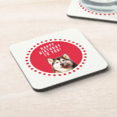 キュートシベリアハスキードッグハッピーバースデー コースター (左側)