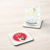 キュートシベリアハスキードッグハッピーバースデー コースター (右側)