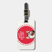 キュートシベリアハスキードッグハッピーバースデー ラゲッジタグ (正面縦)