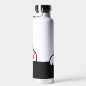 キュートシベリアハスキー名前をカスタムする ウォーターボトル (右面)