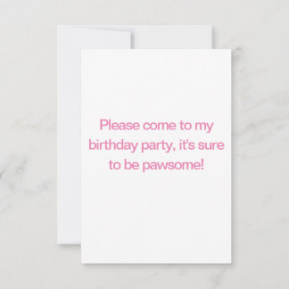 キュートシベリアンハスキー誕生日招待状 招待状