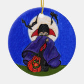キュートシャイリトルヴァンパイアこうもりムーン セラミックオーナメント (正面)