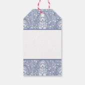 キュートシャギードッグブルーアンドホワイトコテージコア ギフトタグ (裏面)