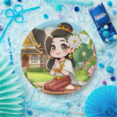 キュートシャメスガール紙プレート ペーパープレート (パーティー)