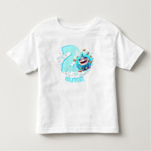 キュートシャーク誕生日カスタムエージボーイ トドラーTシャツ