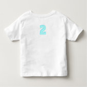 キュートシャーク誕生日カスタムエージボーイ トドラーTシャツ (裏面)