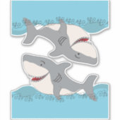 キュートシャーク通りビニル シール (正面)