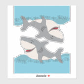 キュートシャーク通りビニル シール (シート)