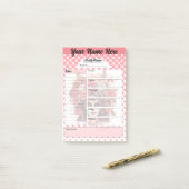 キュートシュガースカルウィークリープランナー ポストイット (デスク上)