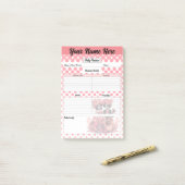 キュートシュガースカルデイリープランナー ポストイット (デスク上)