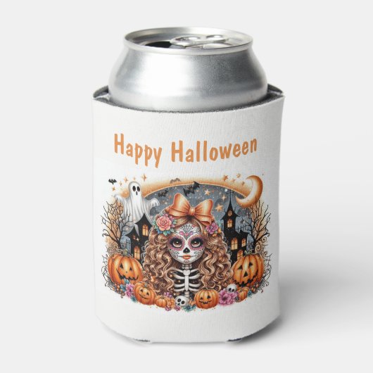 キュートシュガースカルハロウィーンテーマ 缶クーラー (缶正面)