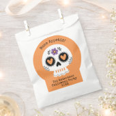 キュートシュガースカルハローウィンパーティ フェイバーバッグ (クリップ留めされた状態)