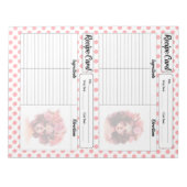 キュートシュガースカルレシピカード ノートパッド (正面)