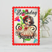 キュートシュガースカル誕生日 サンキューカード (スタンド正面)