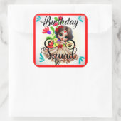 キュートシュガースカル誕生日 スクエアシール (バッグ)