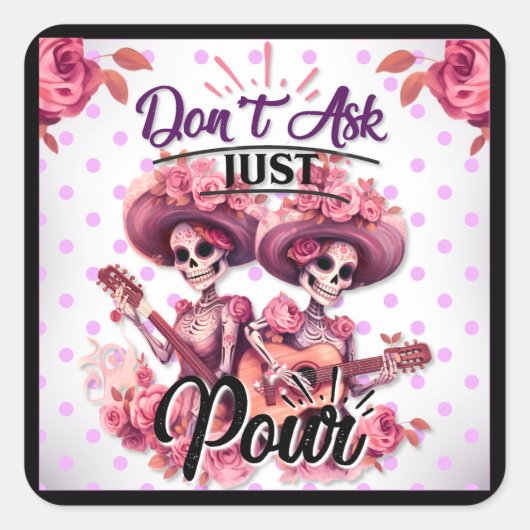 キュートシュガースカル スクエアシール (正面)