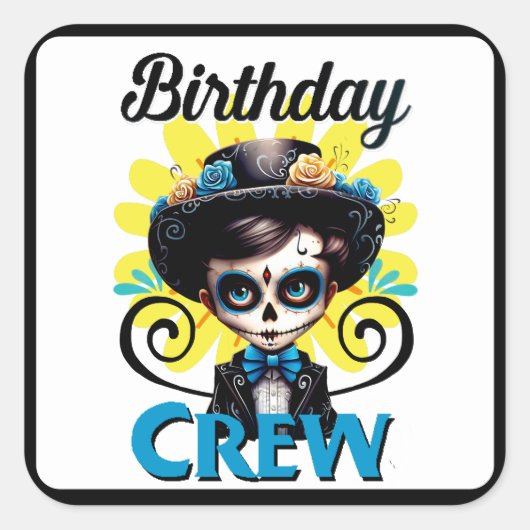 キュートシュガースカル スクエアシール (正面)