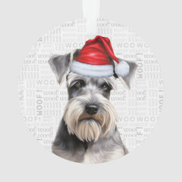 キュートシュナウザーのクリスマスフォトオーナメント オーナメント