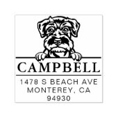 キュートシュナウザーカスタムドッグアドレススタンプ セルフインキングスタンプ (デザイン)