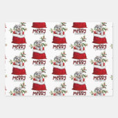 キュートシュナウザーテリアドッグインホリデー抱き枕 ラッピングペーパーシート (正面)