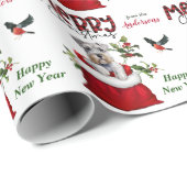 キュートシュナウザーテリアドッグinクリスマス抱き枕 ラッピングペーパー (ロールコーナー)