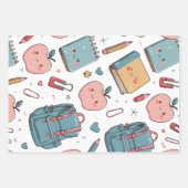 キュートショラスト紙新学期 ラッピングペーパーシート (正面3)