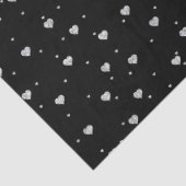 キュートシルバーグリッターバレンタインハートパターン 薄葉紙 (詳細)