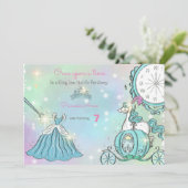 キュートシルバーミッドナイトきらめく誕生日 招待状 (スタンド正面)